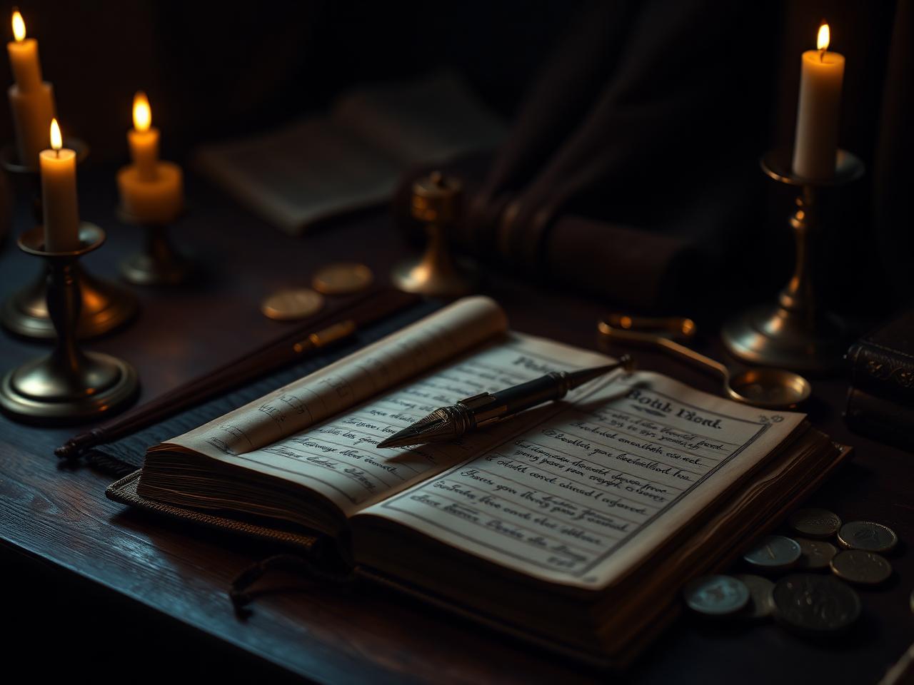 Historical double-entry bookkeeping ledger